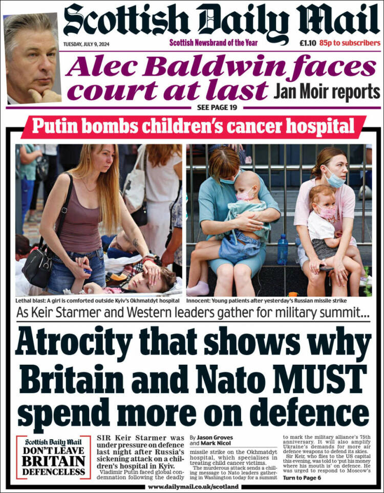 Portada de Scottish Daily Mail (Reino Unido)