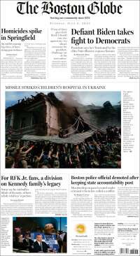 Portada de Boston Globe (USA)