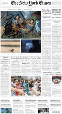 Portada de New York Times (USA)