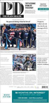 Portada de The Plain Dealer (USA)