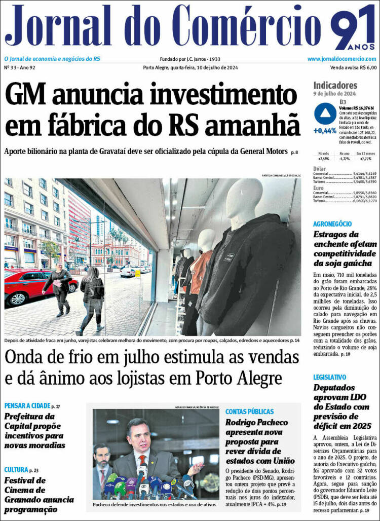Portada de Jornal do Comércio (Brasil)