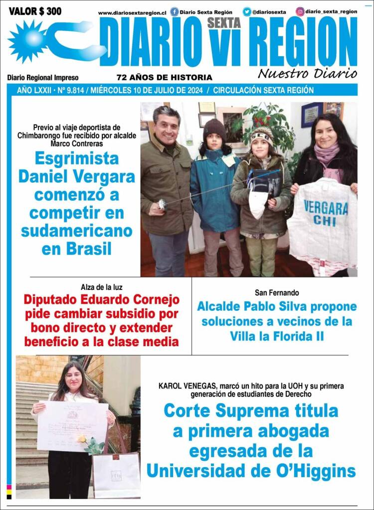 Portada de Diario VI Región (Chile)