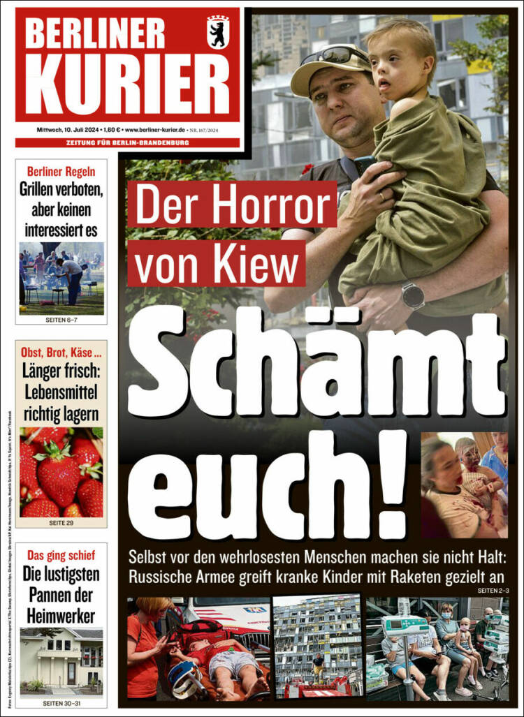 Portada de Berliner Kurier - Startseite BK (Alemania)
