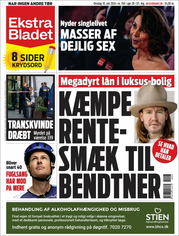 Portada de Ekstra Bladet (Dinamarca)
