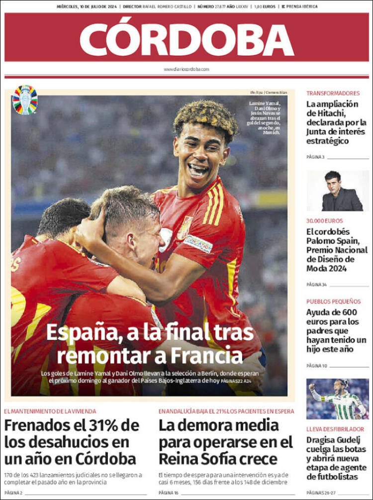 Portada de Diario de Córdoba (España)
