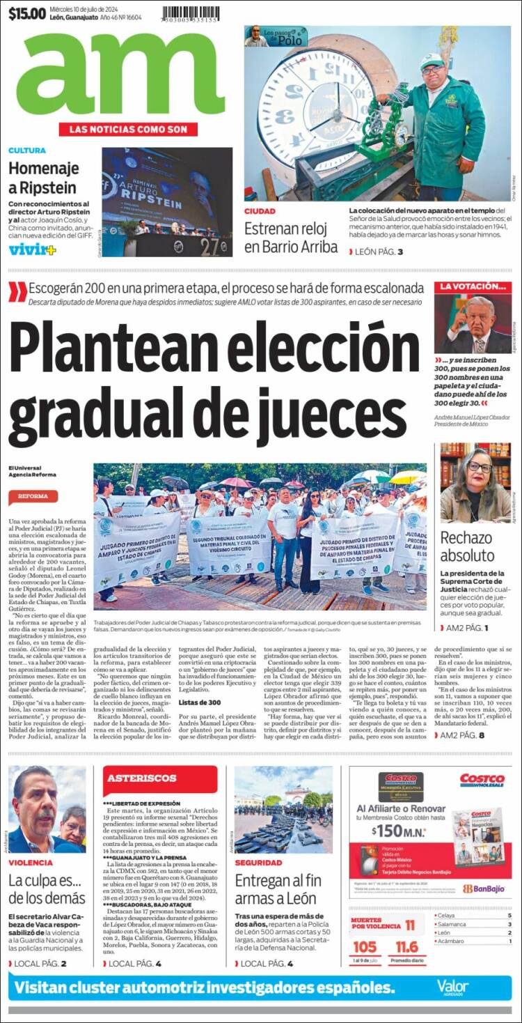 Portada de Al Día A.M. (México)