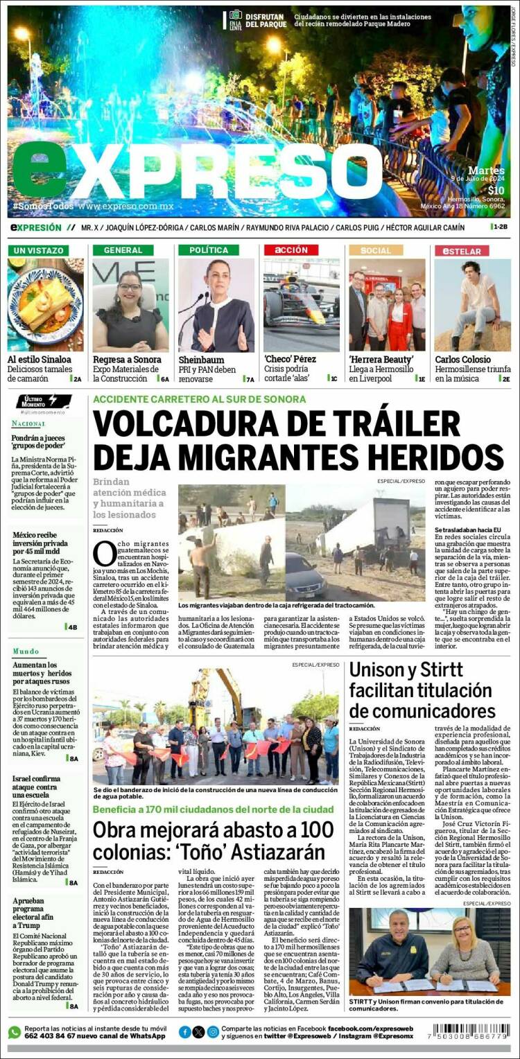 Portada de Expreso (México)