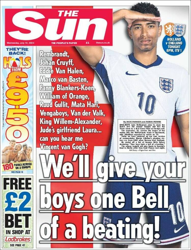Portada de The Sun (Reino Unido)