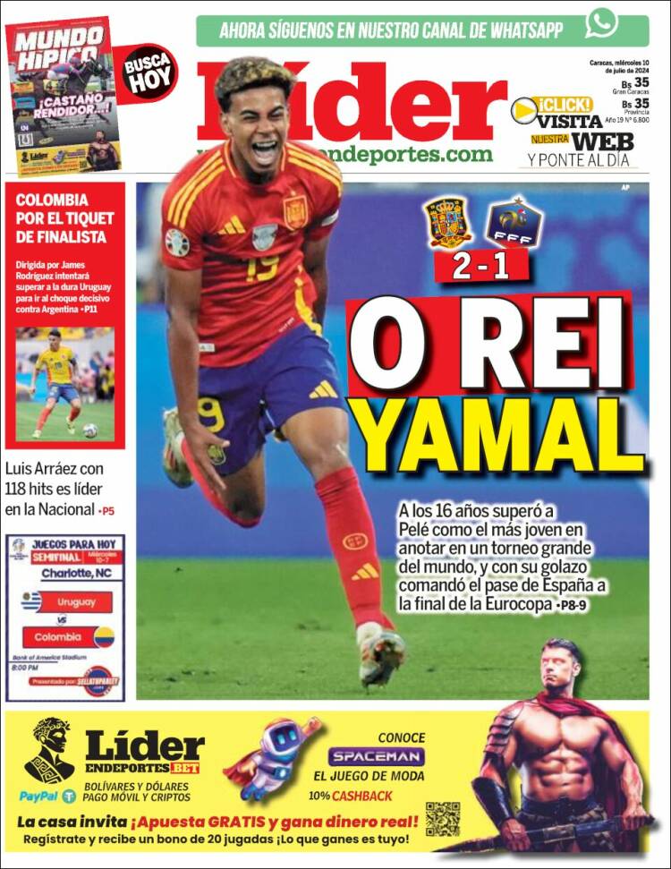 Portada de Lider en deportes (Venezuela)