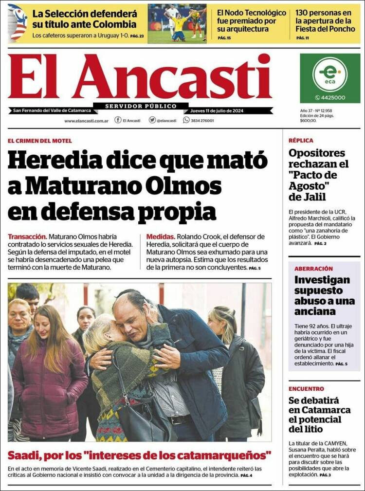 Portada de El Ancasti (Argentina)