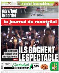 Portada de Le Journal de Montréal (Canadá)