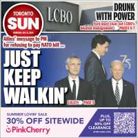 Portada de The Toronto Sun (Canadá)