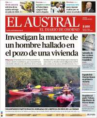 Portada de El Austral de Osorno (Chile)