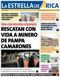 Portada de La Estrella de Arica (Chile)