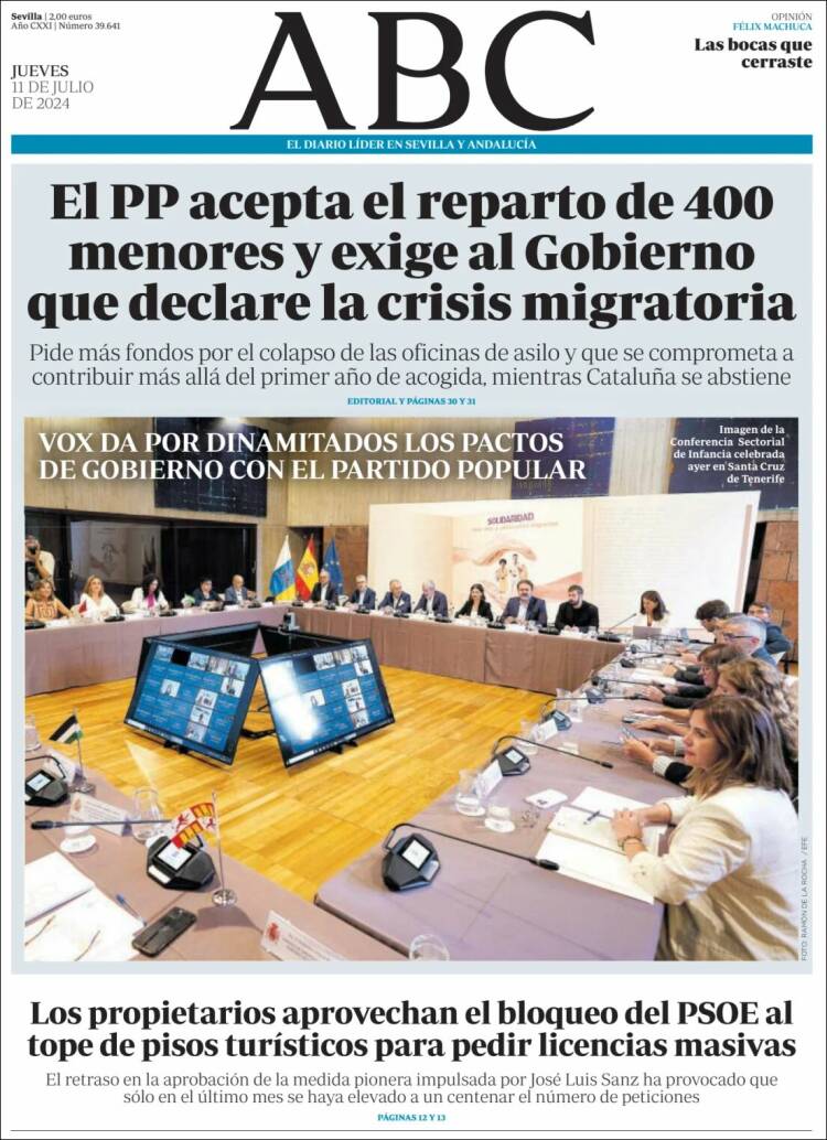 Portada de ABC - Sevilla (España)