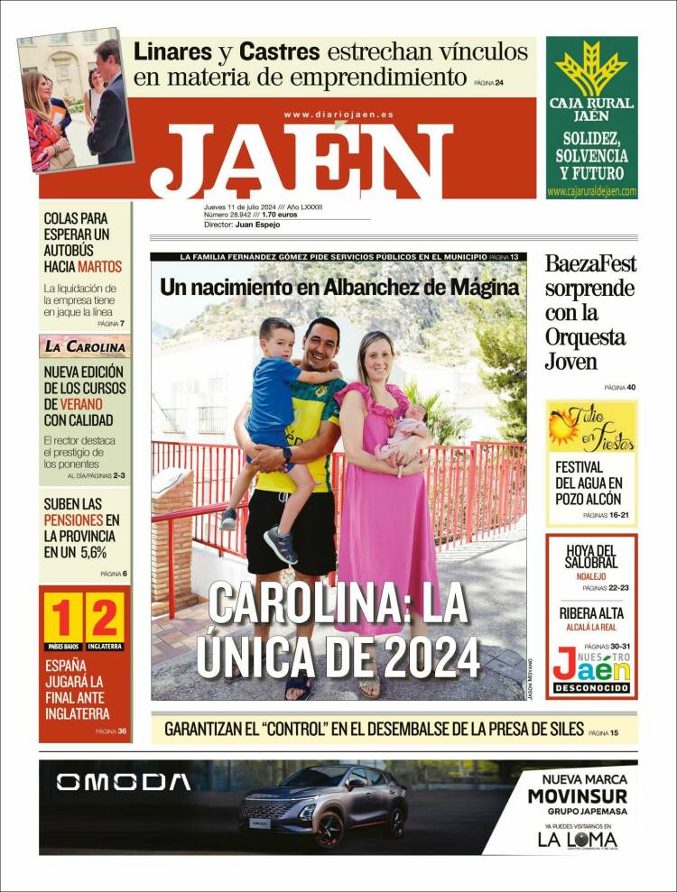 Portada de Diario Jaén (España)