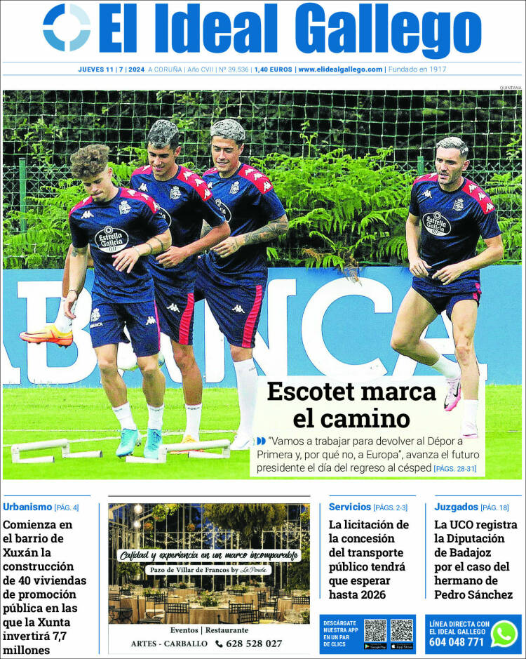 Portada de El Ideal Gallego (España)