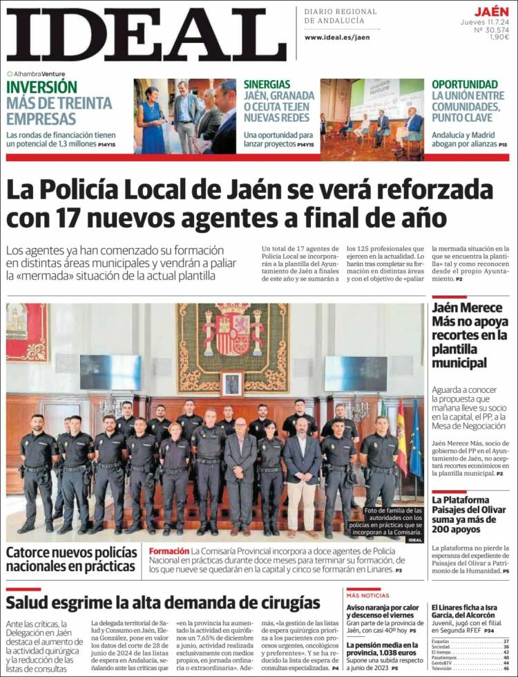 Portada de El Ideal de Jaén (España)