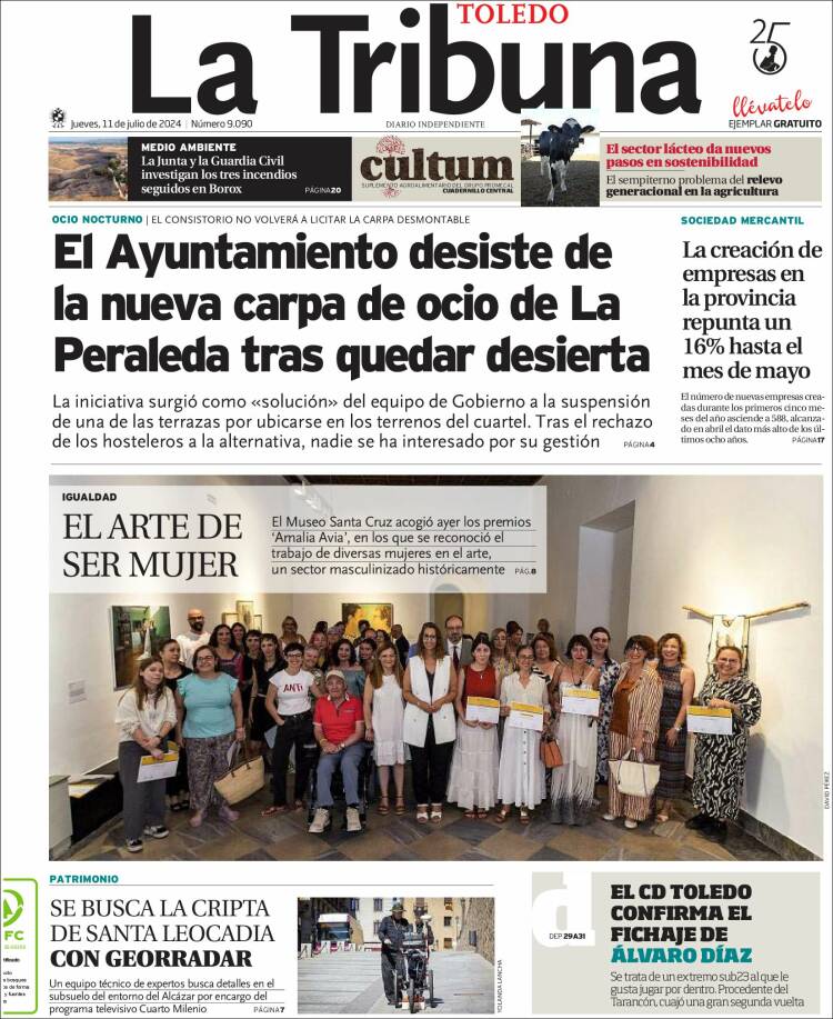 Portada de La Tribuna de Toledo (España)