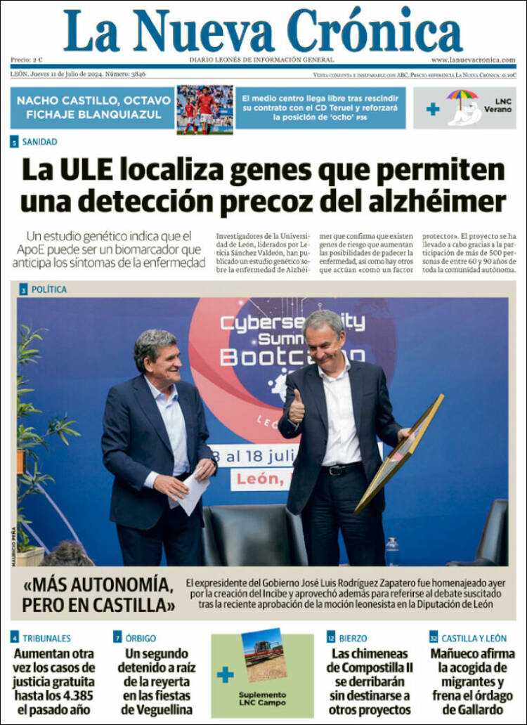 Portada de La Nueva Crónica (España)