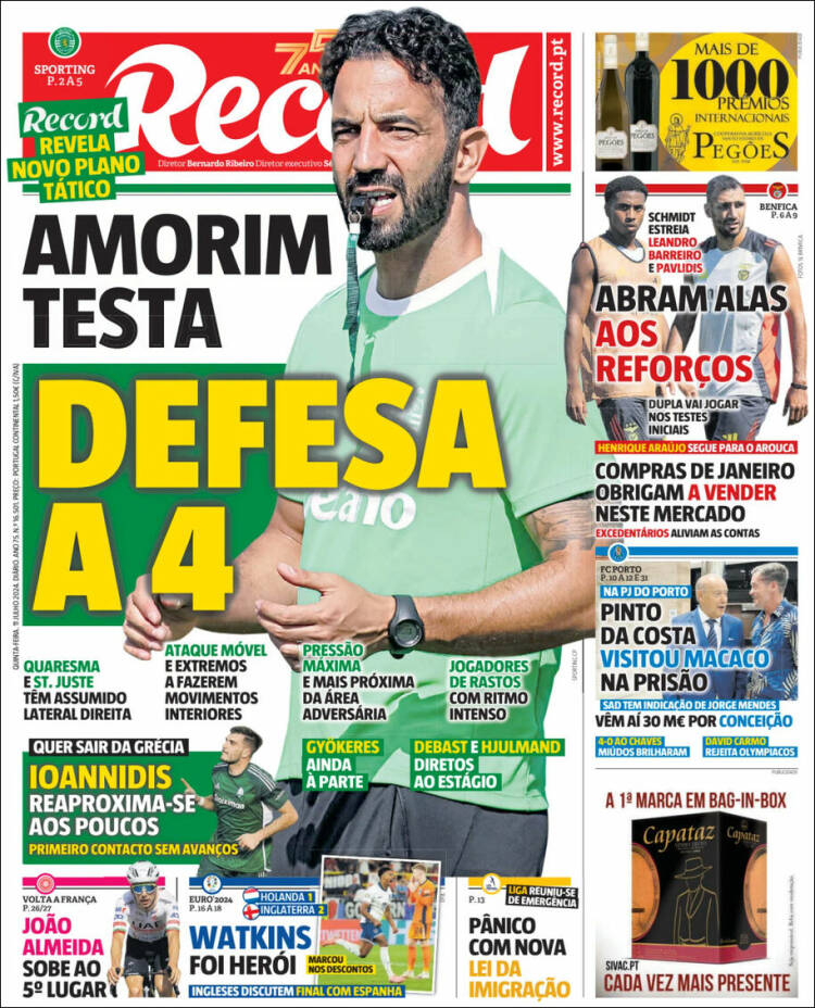Portada de Record (Portugal)