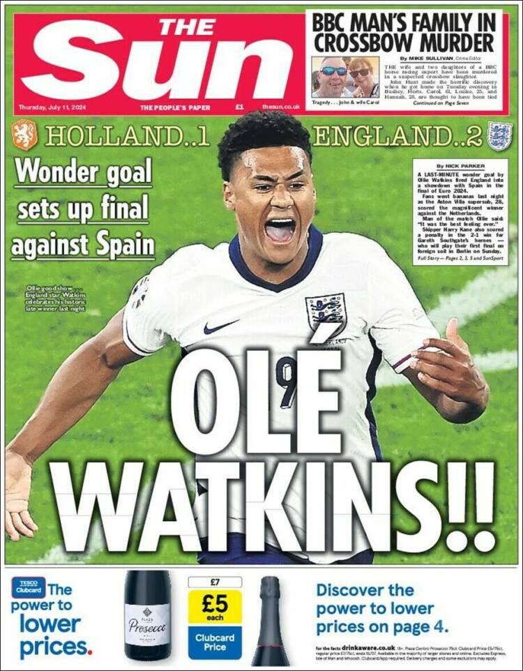 Portada de The Sun (Reino Unido)