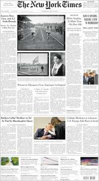 Portada de New York Times (USA)