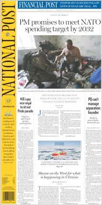 Portada de The National Post (Canadá)