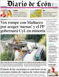 Portada de Diario de León (España)