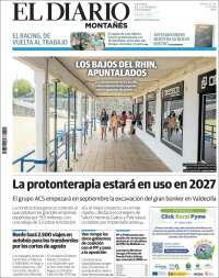 Portada de El Diario Montañés (España)