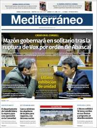 Portada de El Periódico Mediterraneo (España)