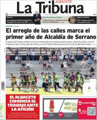 Portada de La Tribuna de Albacete (España)