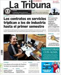 Portada de La Tribuna de Cuenca (España)