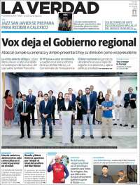 Portada de La Verdad de Murcia (España)