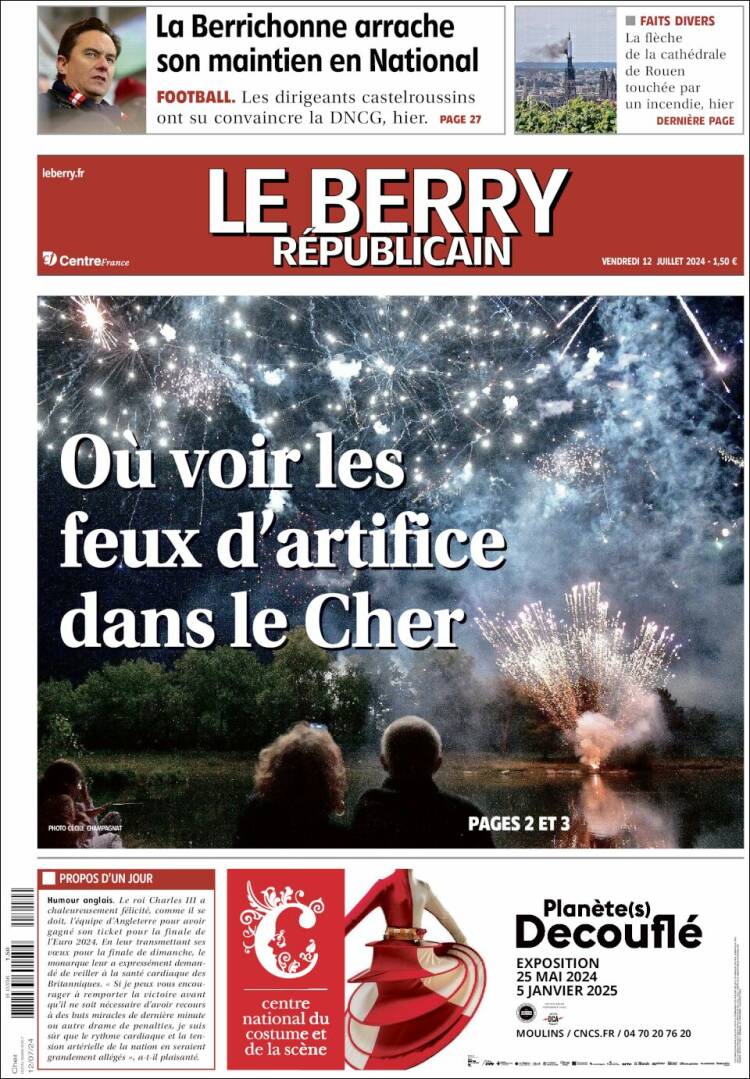 Portada de Berry Republicain (Francia)
