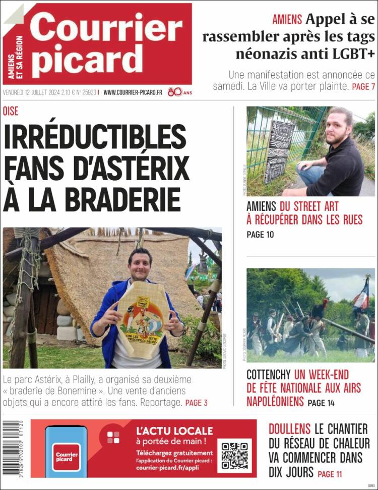 Portada de Courrier Picard (Francia)