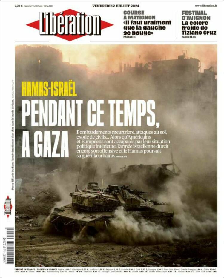 Portada de Libération (Francia)