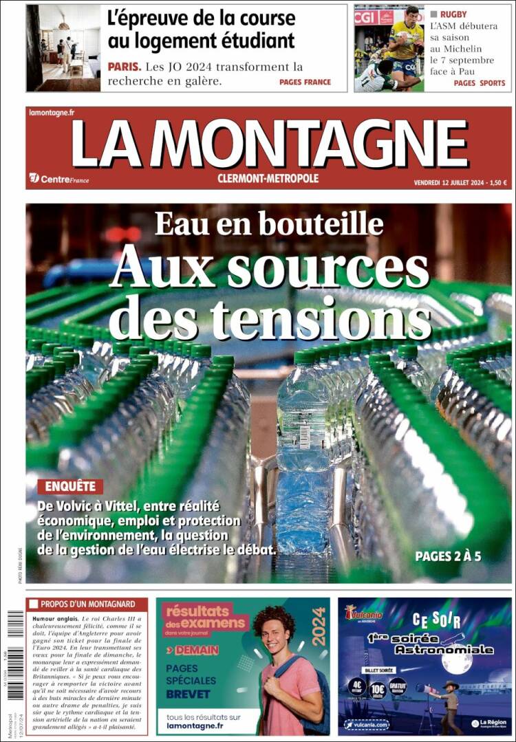 Portada de La Montagne (Francia)