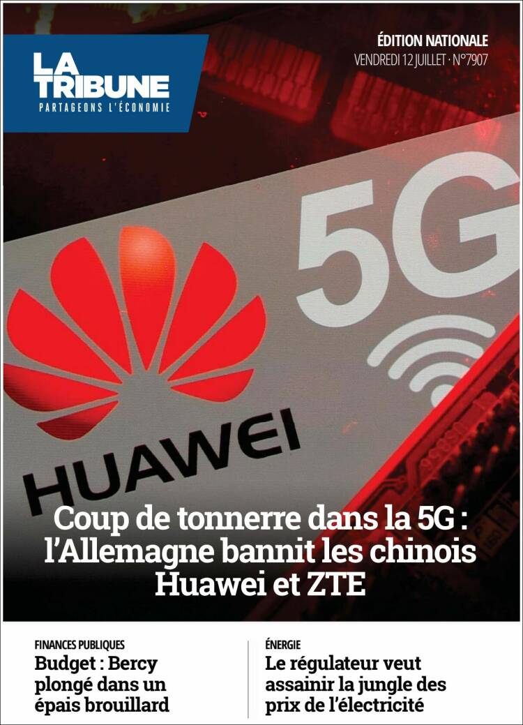 Portada de La Tribune (Francia)