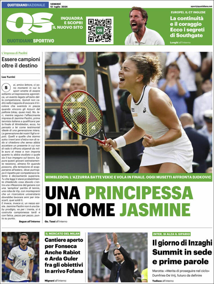 Portada de Quotidiano Sportivo (Italia)