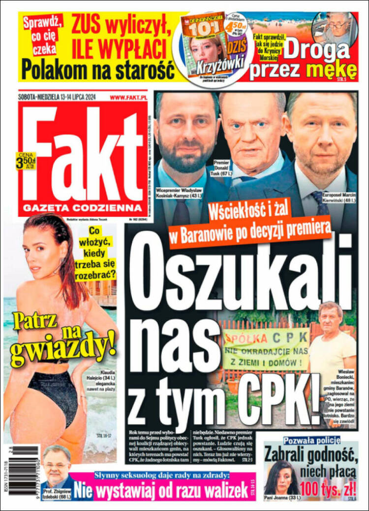 Portada de Fakt (Polonia)