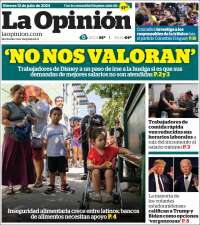 Portada de La Opinión (USA)