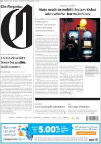 Portada de The Oregonian (USA)