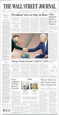 Portada de Wall Street Journal (USA)