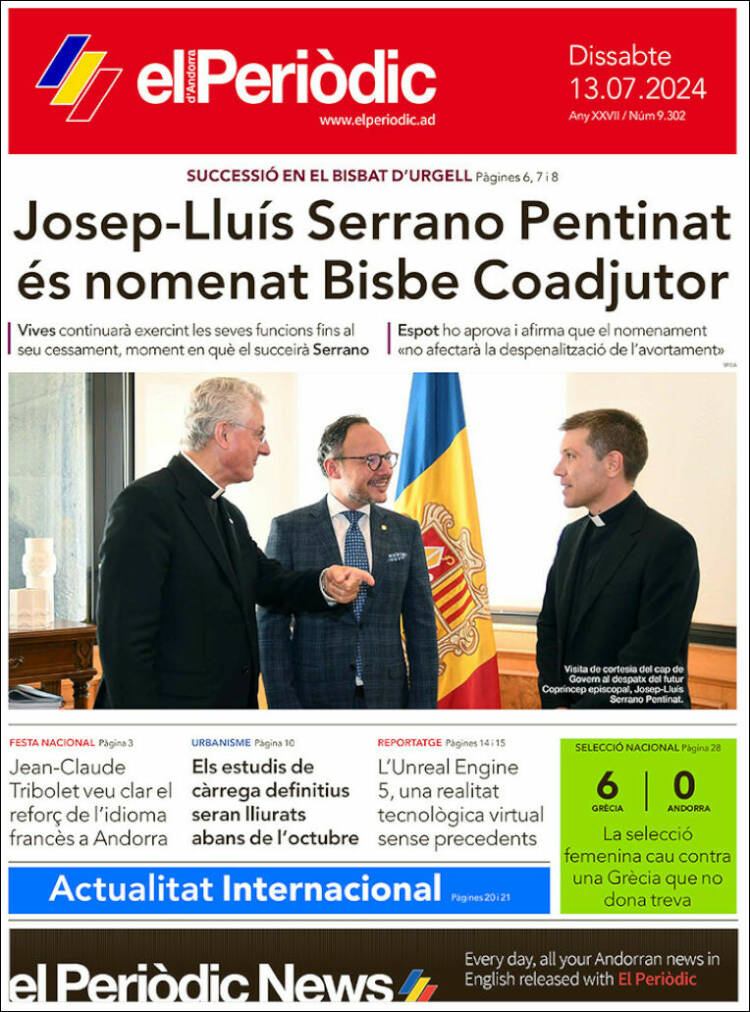 Portada de El Periòdic d'Andorra (Andorra)