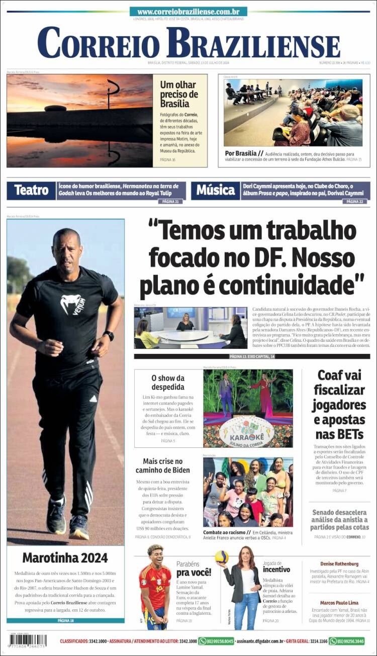 Portada de Correio Braziliense (Brasil)