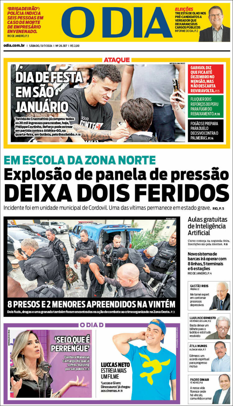 Portada de O Dia (Brasil)