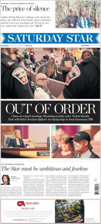 Portada de The Toronto Star (Canadá)