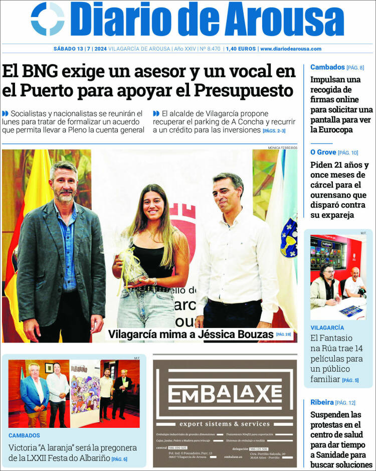 Portada de Diario de Arousa (España)