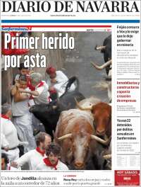 Portada de Diario de Navarra (España)